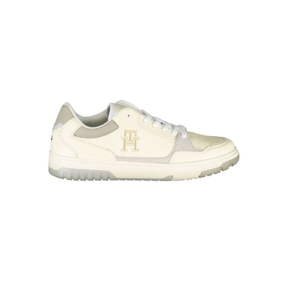Tommy Hilfiger Beige Sports Sneakers with Unique Men's Embroidery
